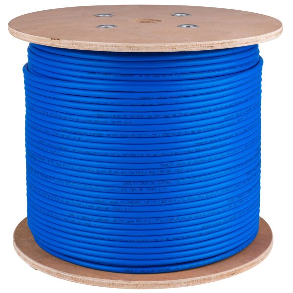 Main product image for 1000 ft. Blue CAT 6 23 AWG CMR 550 MHz Shielded F/U 102-230